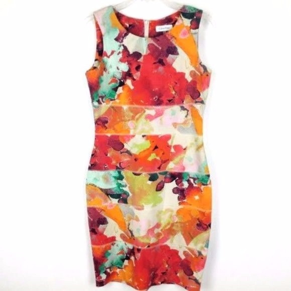 Calvin Klein Dresses & Skirts - Calvin Klein Floral Print Bodycon Dress Sz 6